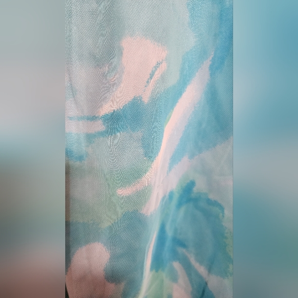 Studio 1940 Blue Green Layered Sleevless Knee Length Dress Size 12 - Picture 6 of 6